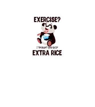 Exercise panda model alb pe tricou