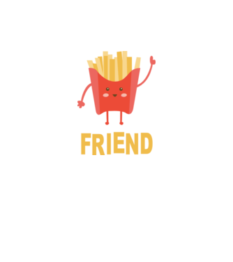 Friends cartofi model galben neon pe tricou