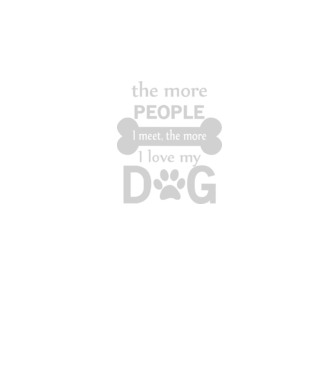 The more people i meet model negru pe tricou