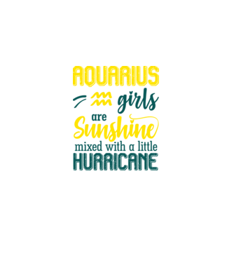 Sunshine with Hurricane AQUARIUS model negru pe tricou