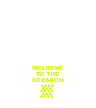 Welcome to the hexagon model alb pe tricou