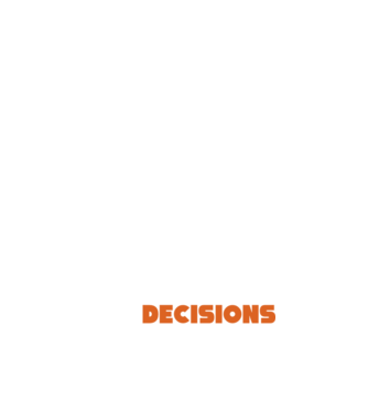 Motiv cuplu I make decisions model alb pe tricou