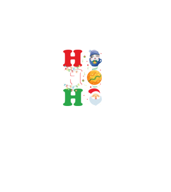 Ho-ho-ho christmas model negru pe tricou