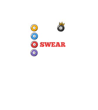 Aim swear shoot repeat - biliard v2 model negru pe tricou