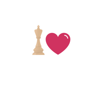 Love chess model negru pe tricou