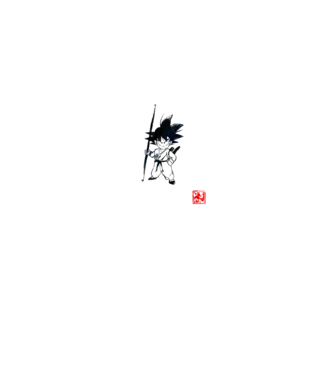 son goku art model negru pe tricou
