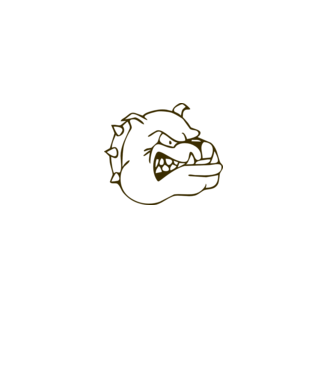 Bulldog model alb pe tricou