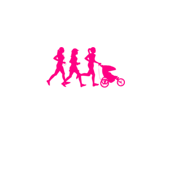 Running Mom model alb pe tricou