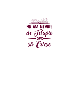 nu am nevoie de terapie, doar să citesc model alb pe tricou