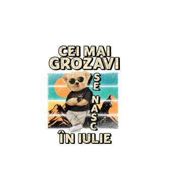 RETRO teddy IULIE model alb pe tricou