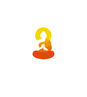 Călugăr meditator model negru pe tricou