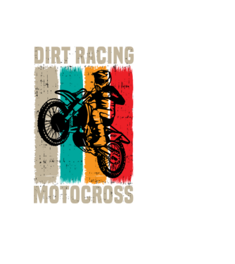 motocross model negru pe tricou