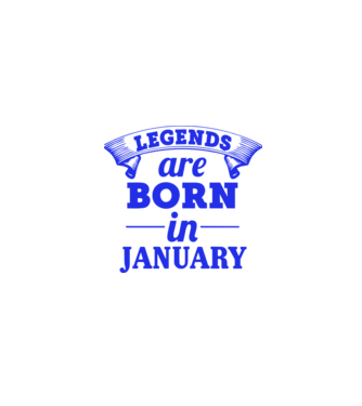 Legends are born in January model alb pe tricou