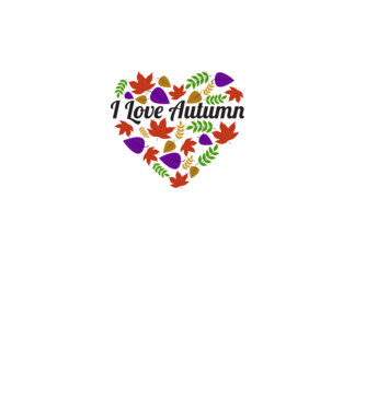 I love autumn model alb pe tricou