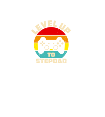 Level Up Stepdad model negru pe tricou