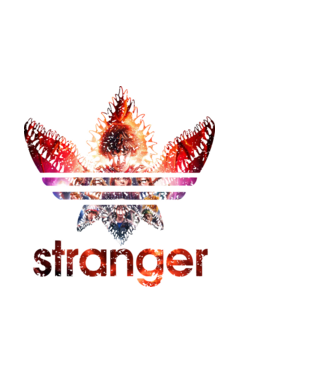 stranger logo poster model negru pe tricou