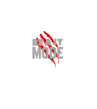 Beast mode model albastru închis pe tricou