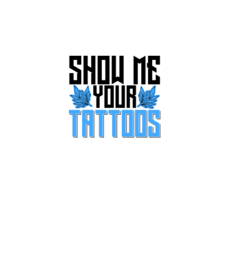 Show me your tattoos model alb pe tricou