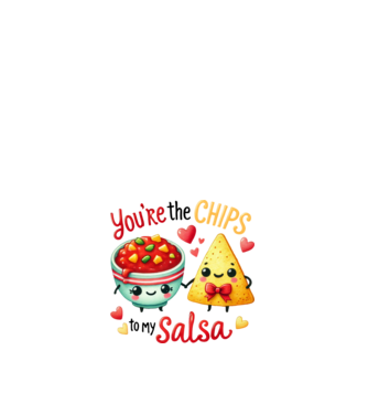 Chips to my Salsa model alb pe tricou