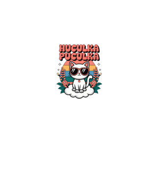 Huculka Puculka pisică 1 model roz deschis pe tricou