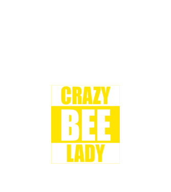 Crazy bee lady model negru pe tricou