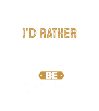 I'd rather be cycling model alb pe tricou
