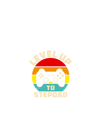 Level Up Stepdad model negru pe tricou