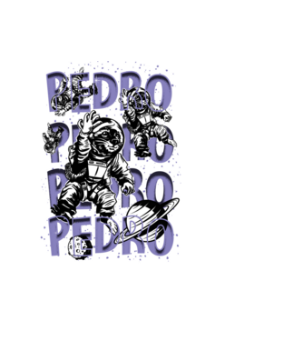 SPACE PEDRO model negru pe tricou