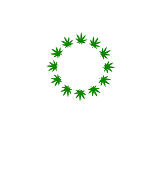 Euro marihuana model alb pe tricou