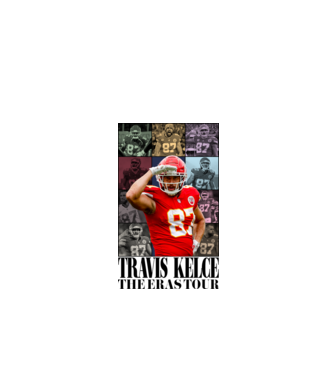Taylor Swift Eras Travis Kelce model alb pe tricou
