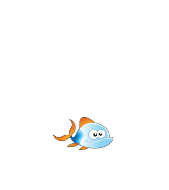Fish model alb pe tricou
