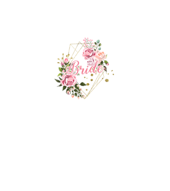 BRIDE roses floral model alb pe tricou