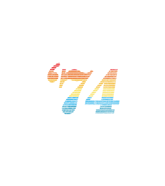 Retro Birthday 1974 model alb pe tricou