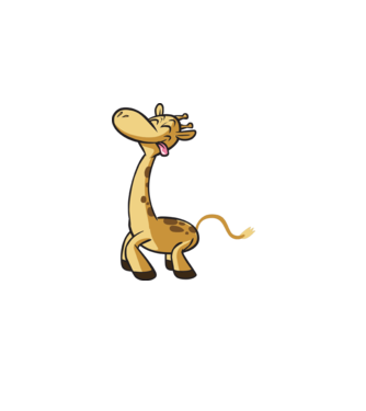 Giraffe model verde pe tricou