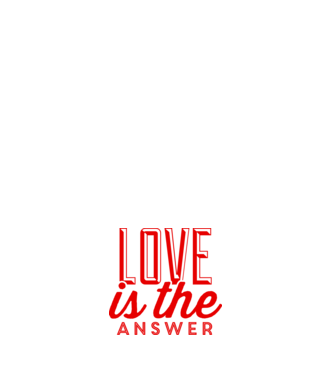 love in answer model alb pe tricou