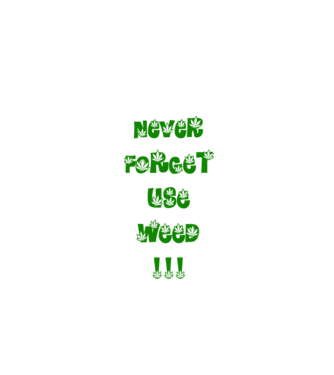 Weed model alb pe tricou