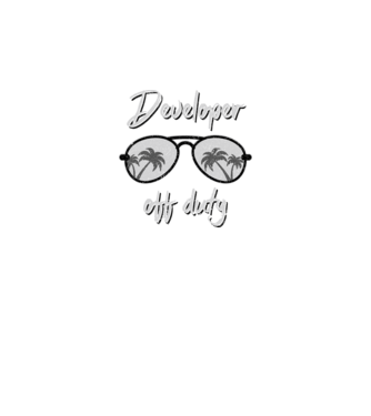 Developer off duty model gri pe tricou
