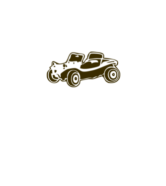 Buggy model alb pe tricou