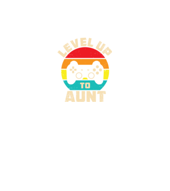 Level Up Aunt model negru pe tricou