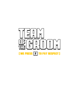 Team of the Groom model negru pe tricou