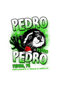 Pedro pedro christmas model negru pe tricou