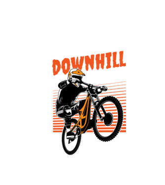TR Downhill model alb pe tricou