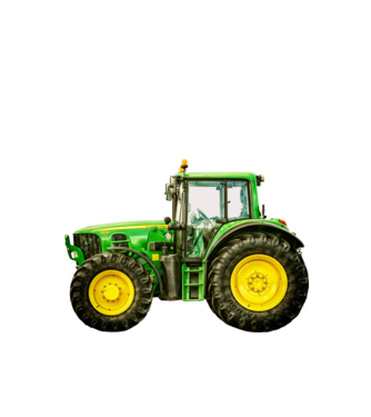 TRACTOR model alb pe tricou