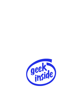 Geek inside model negru pe tricou