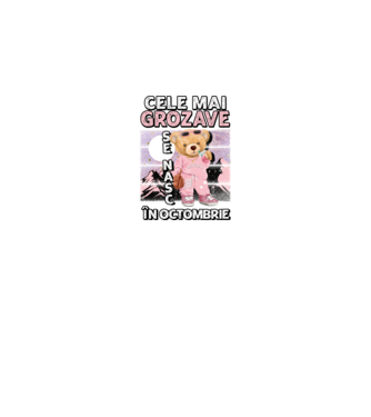 RETRO teddy fetişcană OCTOMBRIE model negru pe tricou