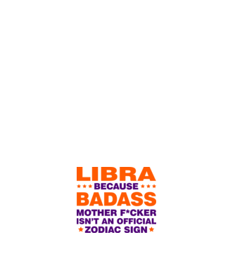 Badass zodiac LIBRA model negru pe tricou