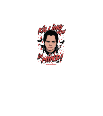 WEDNESDAY Killing You in my mind model alb pe tricou