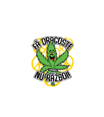 fă dragoste, nu război! (cenzurat) model alb pe tricou