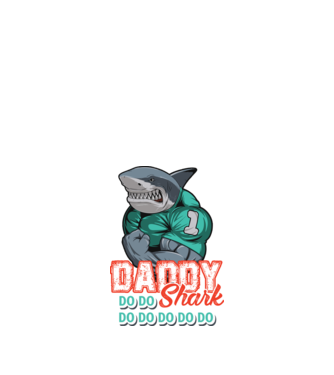 Daddy Shark do do do do model alb pe tricou