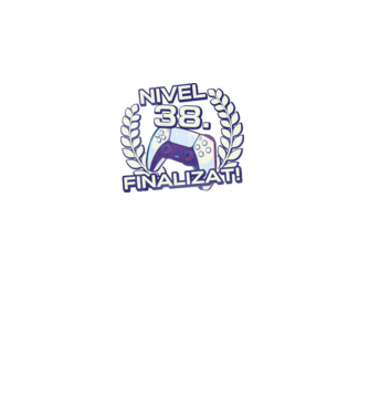 Nivel 38 finalizat! model negru pe tricou